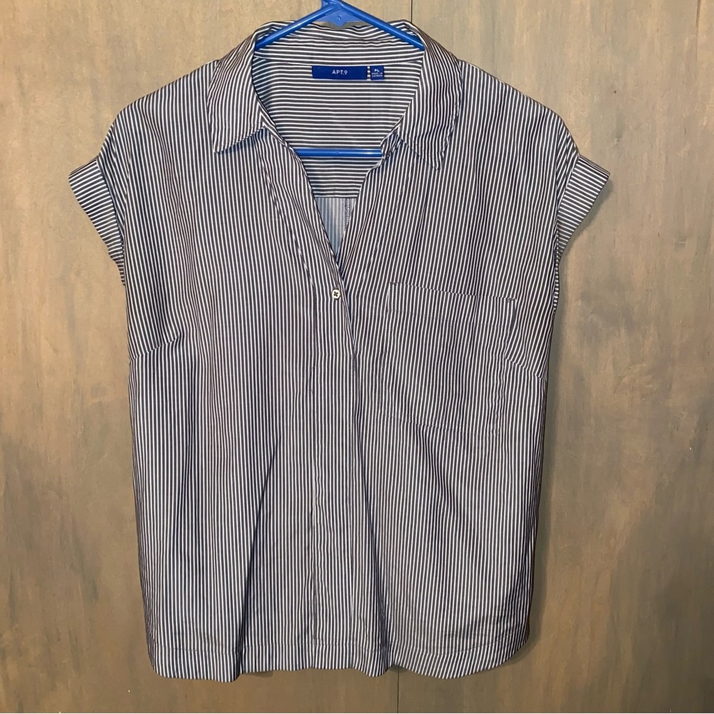 Apt. 9 grey striped Casual Button Down Shirt